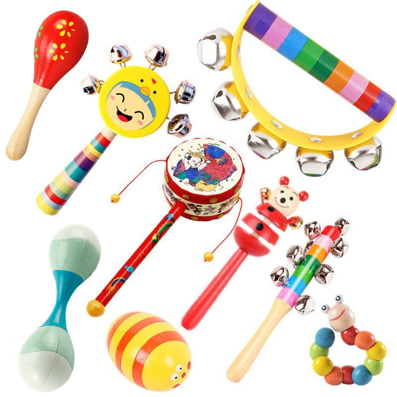 Brinquedo de agarrar para bebês de 3 a 12 meses, chocalho de mão para recém-nascidos e bebês, martelo de areia para bebê