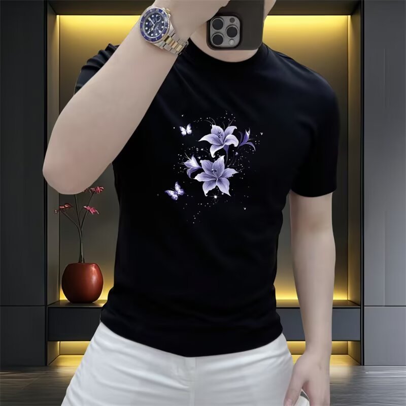 Camiseta Curta Pesada Casual Cem Moda 2026t Moda na Moda Verão Marca T Masculino em Torno do Pescoço na Moda 100 Ba — R$ 35,00 em Shopee