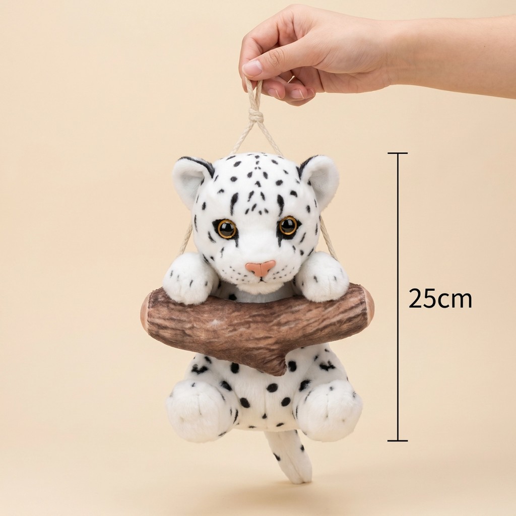 Detalhes do Pelúcia Realista Baby Leopardo 25cm Pendurável Infantil Decoração Quarto Bebe Safari Magico