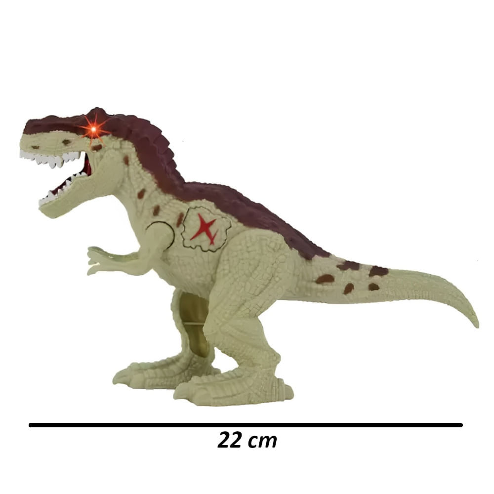 Dinossauro com Luz e Som - Tiranossauro Rex - Dino State - 22 cm - ST Import