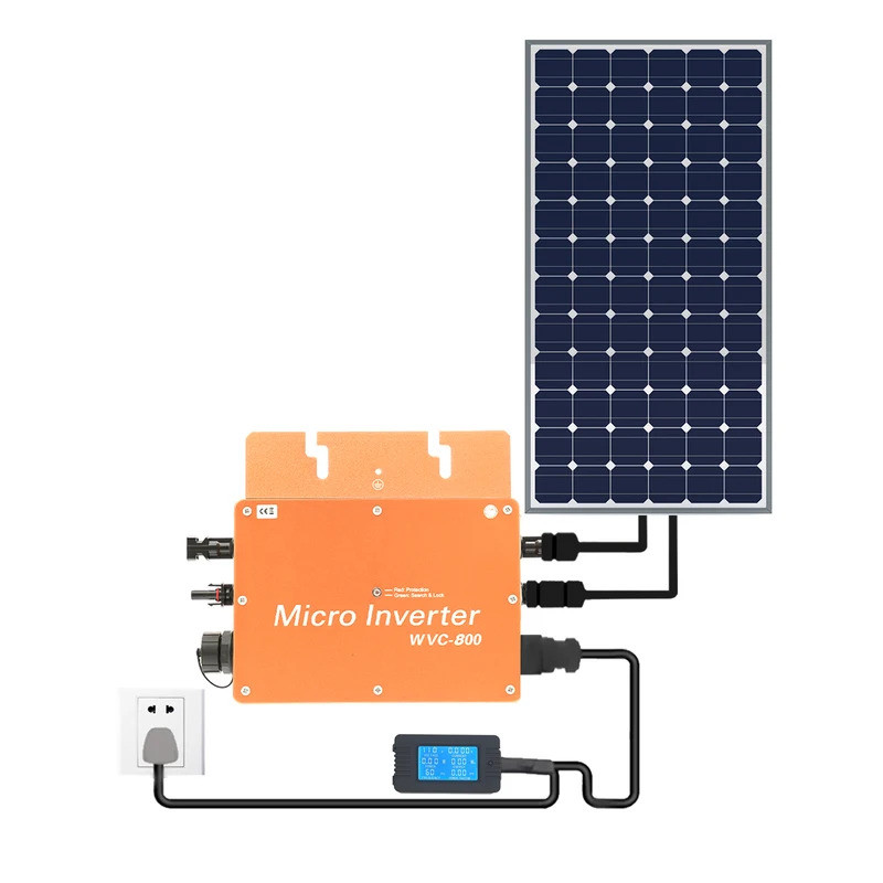 Venda Quente 800W MPPT Grade Tie Micro Inversor Solar 22-50VDC Painel Com Tela LCD Para 120V Ou 230V Casa Energia