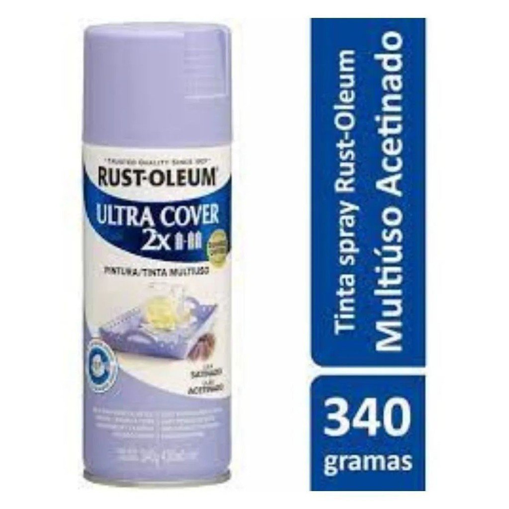 Tinta Spray Ultra Cobertura Lilás Acetinado Ultra Cover 340g Rust Oleum