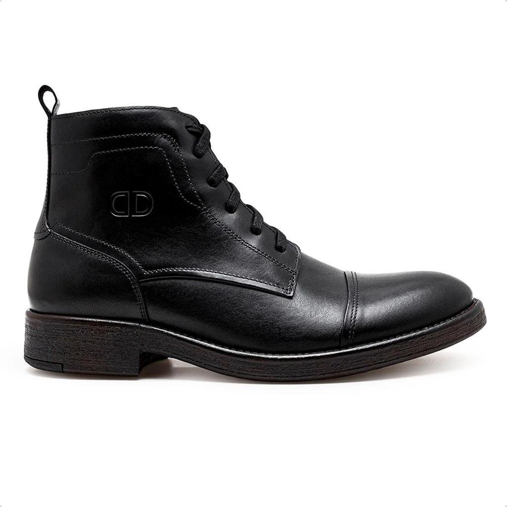 Bota de Couro Democrata Masculina Garage Dust Cano Médio 626102 em Oferta na Shopee
