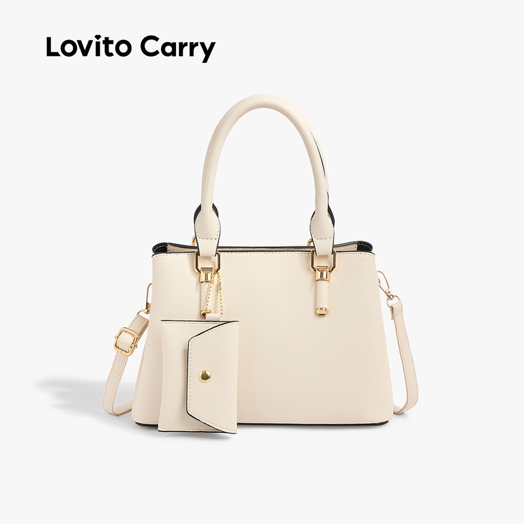 (Lovito Carry) Bolsa de Ombro Pequena e Elegante para Mulheres LR19E117 em Oferta na Shopee