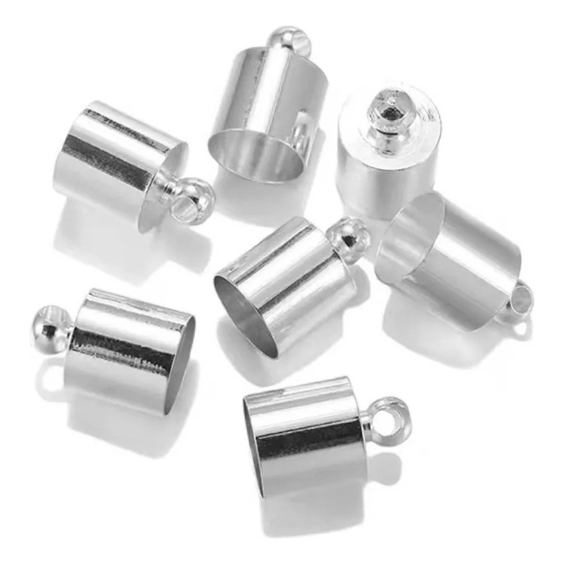 Terminal De Colagem P/ Bijuterias - latão - 5x9mm - 10x14mm Dorado/prata 50-100pcs em Oferta na Shopee