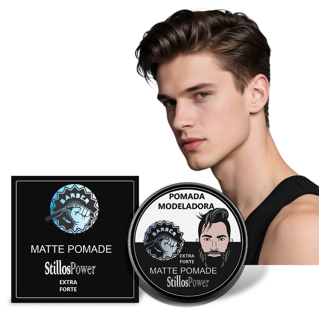 Pomada Modelador Efeito Matte Masculina Fixação Forte Para Cabelos 100 g