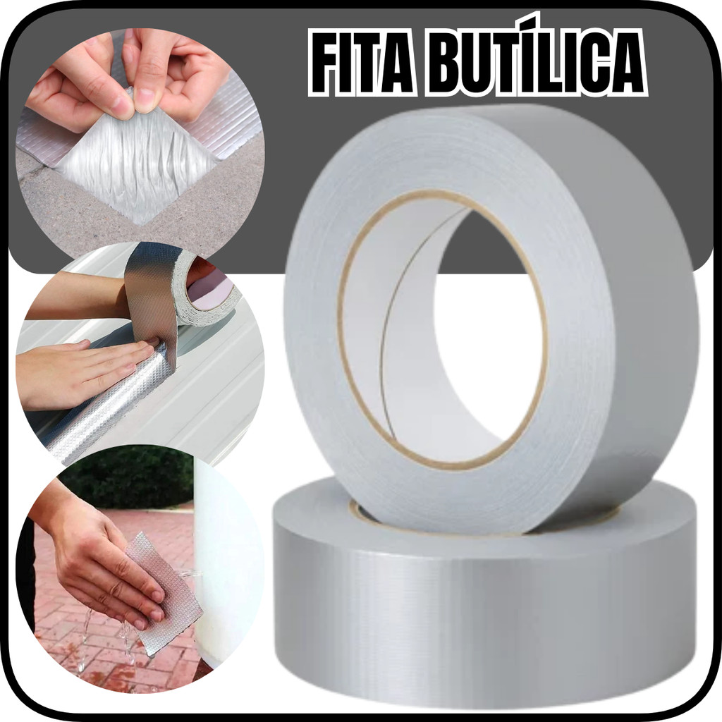 Fita Butilica Impermeavel Vedação Isolante Telhado Tubulação 5CM,10CM, 15CM E 20CM Rolo Com 5M