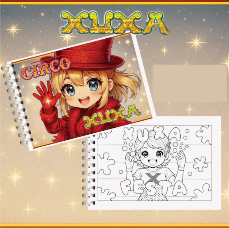 LIVRO DE COLORIR XUXA/CAPA DURA/50 PÁGINAS 180GR PAPEL A5