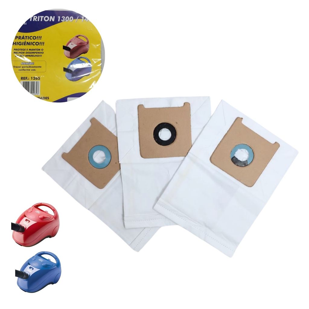 Saco De Aspirador de Po Descartavel Arno Modelo Triton 1300 1400
