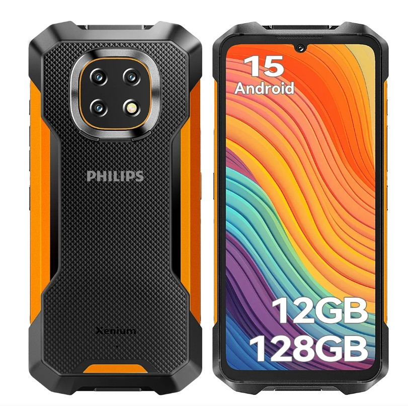 Celular Robusto Philips S8320 Xenium 12/128 NFC Prova d'água bateria 10200mah Tela HD+ 90hz