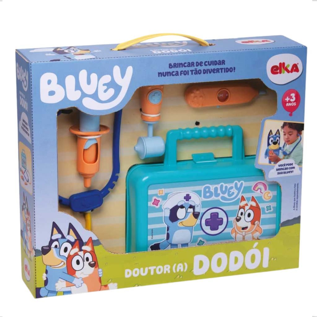 Brinquedo Infantil Maleta Doutor Doutora Médico Médica Paciente Dodoi Bluey Bingo Original Elka