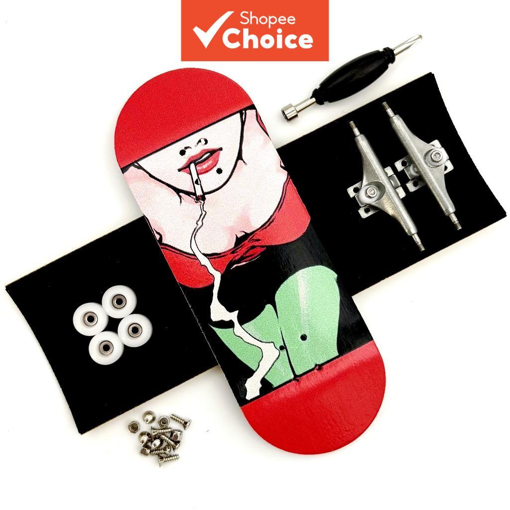 Conjunto Completo de Fingerboard 34 mm, Inclui Trucks de 3,0 mm e Rodas CNC para Treinamento Profissional