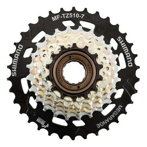 Catraca k7 Catraca 7 velocidades Shimano Catraca Shimano 7v Tourney MF-TZ510 7v 14-34D Megarange Roda Livre Rosca