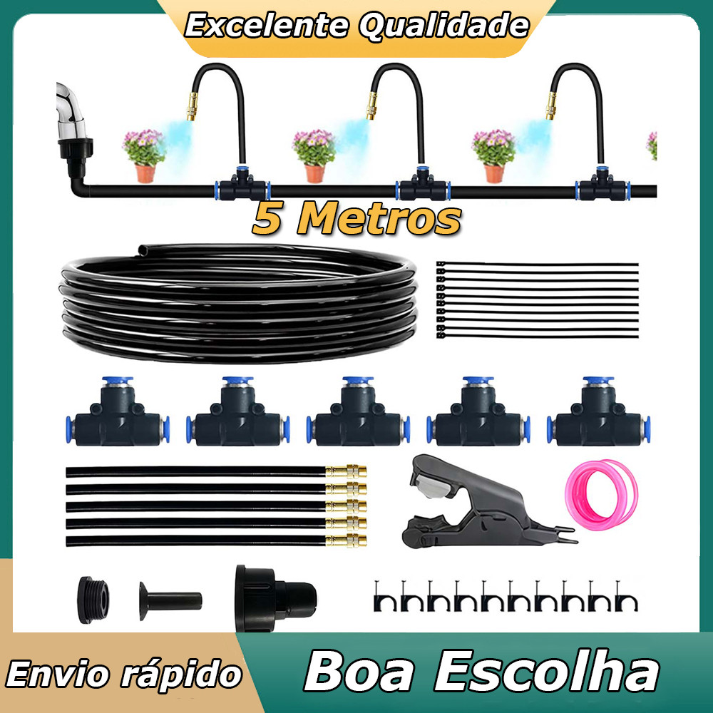 5 metros Tubo de gotejamento de irrigação tubo hidropônica mangueira flexível de irrigação tubo de gotejamento 36 peças