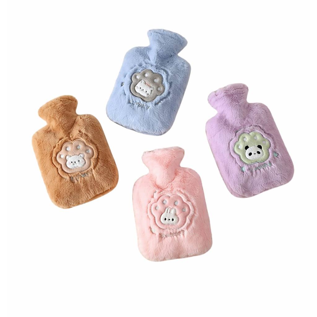 Bolsa Térmica de Água Quente com Pelúcia – Alívio Rápido para Cólica e Dor