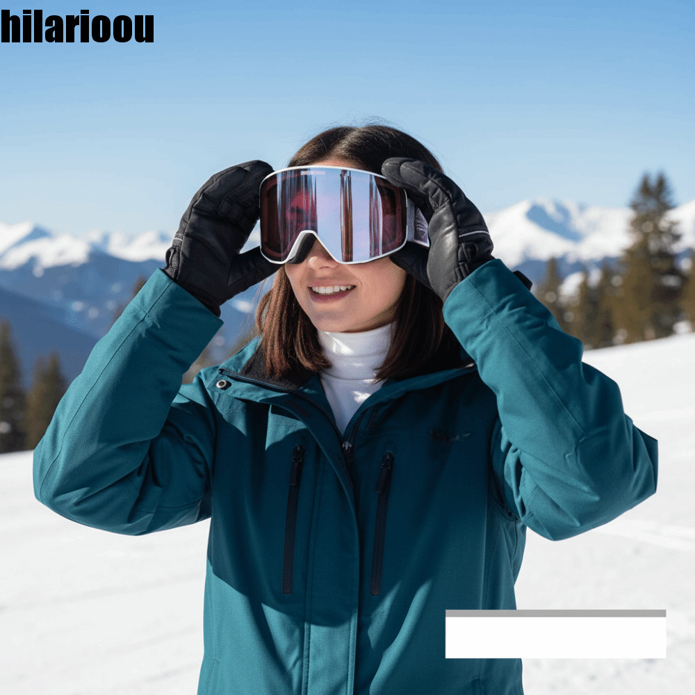 Óculos De Esqui HILARIOOU , Snowboard Antiembaçantes De Camada Dupla Neve Com Lentes Cilíndricas