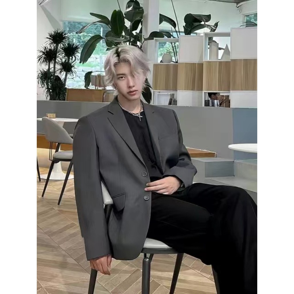 Nápoles terno jaqueta masculina primavera outono estilo cleanfit luz estilo maduro High-End sentimento rufião bonito omb