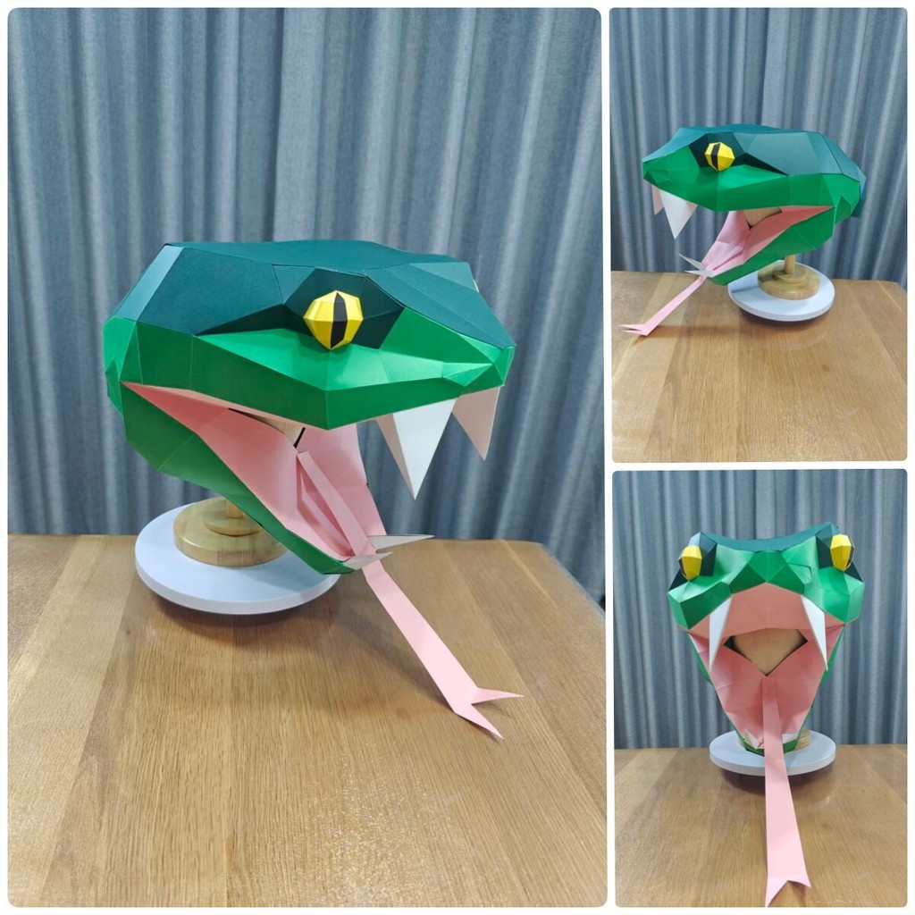 P PD2 [Sem corte sem recuo] Pacote de Material de modelo de papel Arnês de cobra Arnês do zodíaco feito à mão DIY Origam