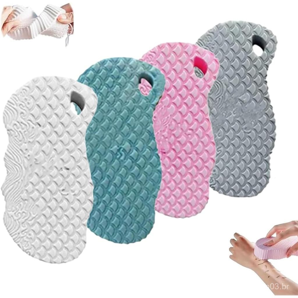 Toolye Body Scrubber, Toolye Magic Exfoliating Scrub, 2025 New 3D Soft Exfoliating Bath Sponge, Soft Bath Body Shower Sp
