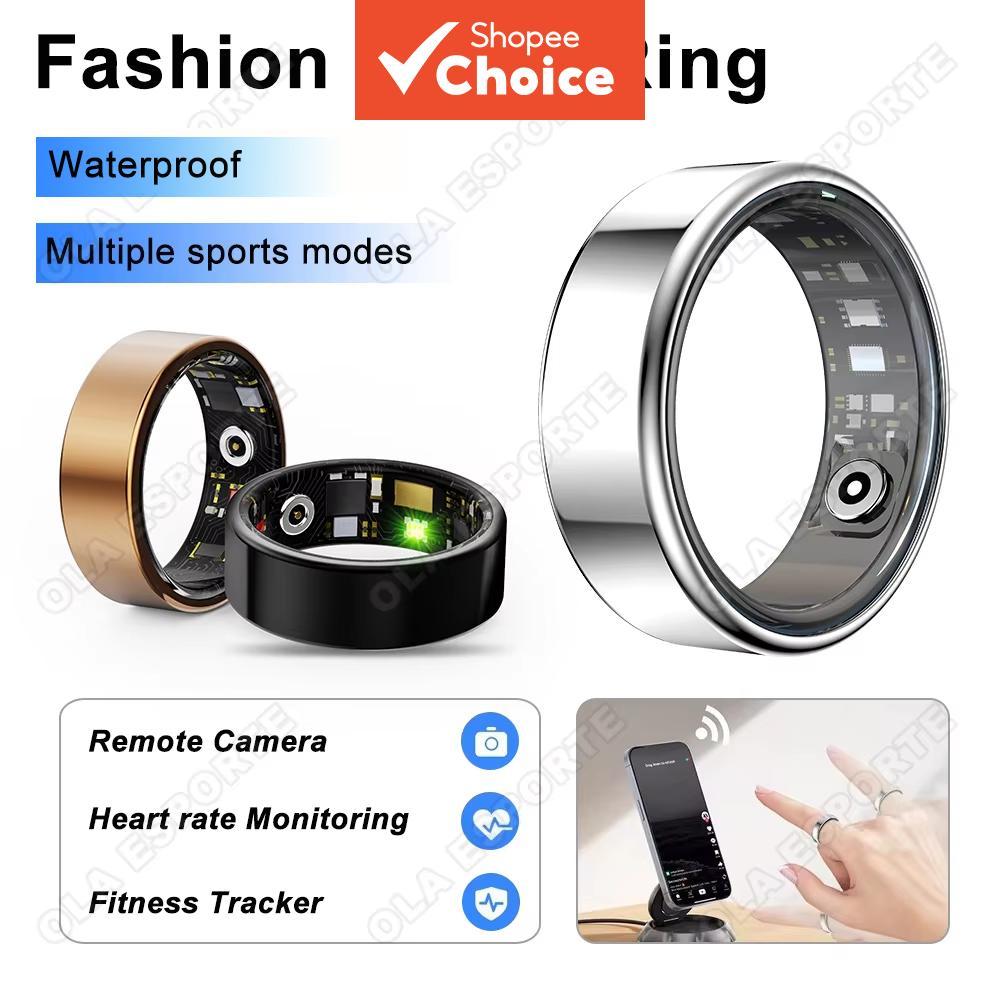 Anel Inteligente de Moda à Prova D'Água, Monitor de Frequência Cardíaca, Pressão Arterial, Sono, Saúde, Anel