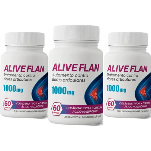 3 Alive Flan 60 Cápsulas Original Fórmula Avançada