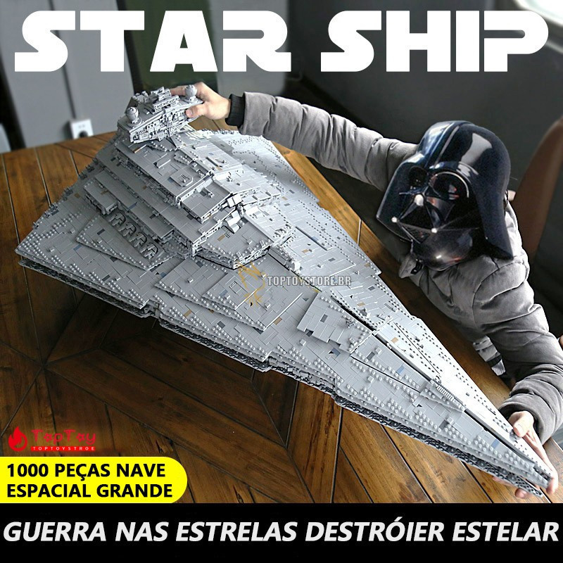 1000pcs Star Wars Star Destroyer Blocos de Construção DIY Brinquedos Nave Espacial Presente Colecionável WAWL