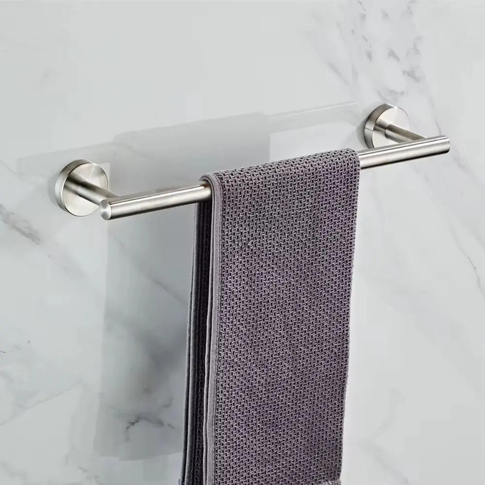 Toalheiro De Rosto Redondo Inox Escovado Banheiro 30cm — imagem 2 de 2