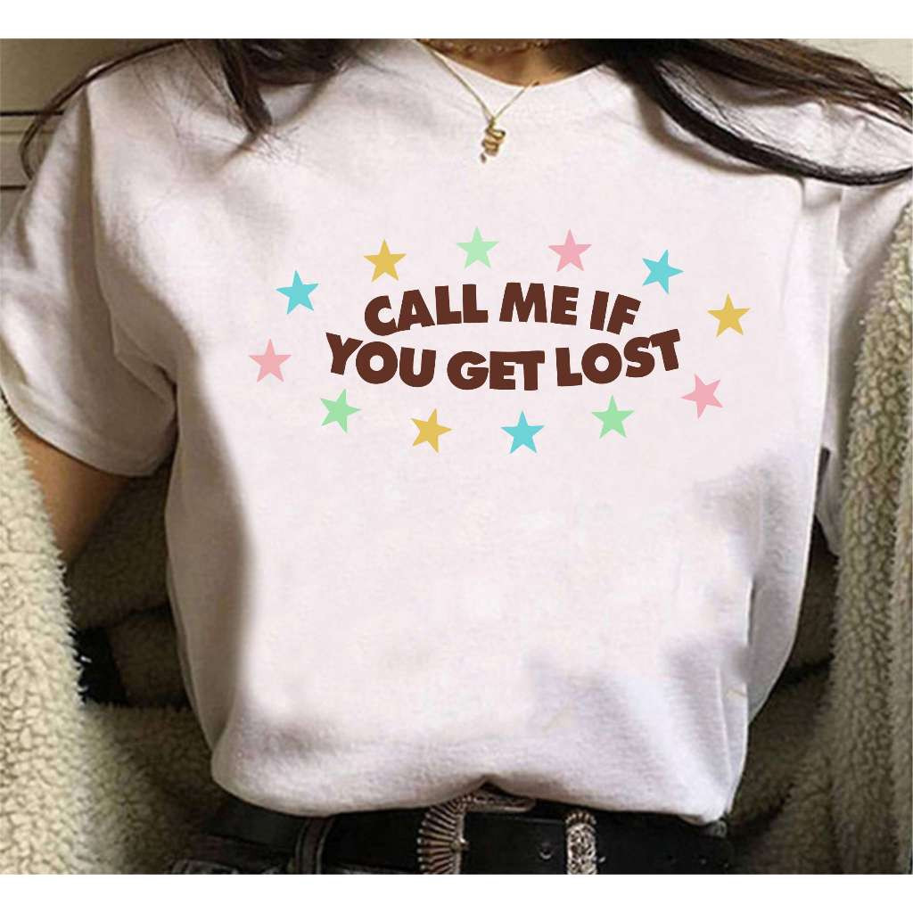 [Camiseta Premium Algodão Puro]LA Camiseta Call Me If You Get Lost Aesthetic Unissex