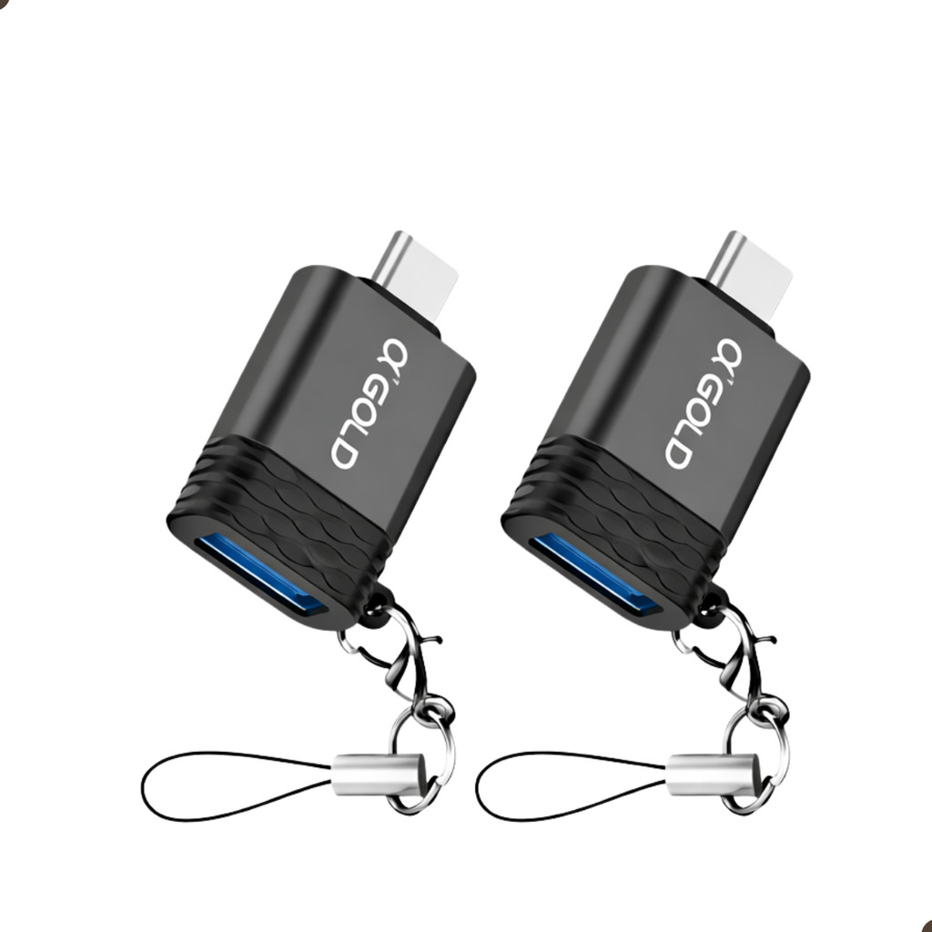Kit 2 Adaptador USB C OTG Celular Android Entrada USB Pen Drive Teclado Mouse Dados