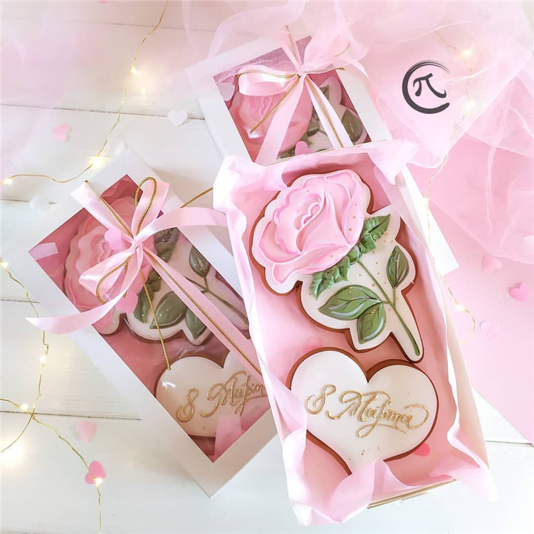 Dia dos namorados rosa gelo biscoito molde cozimento doméstico 3D tridimensional imprensa tipo biscoito impressão molde