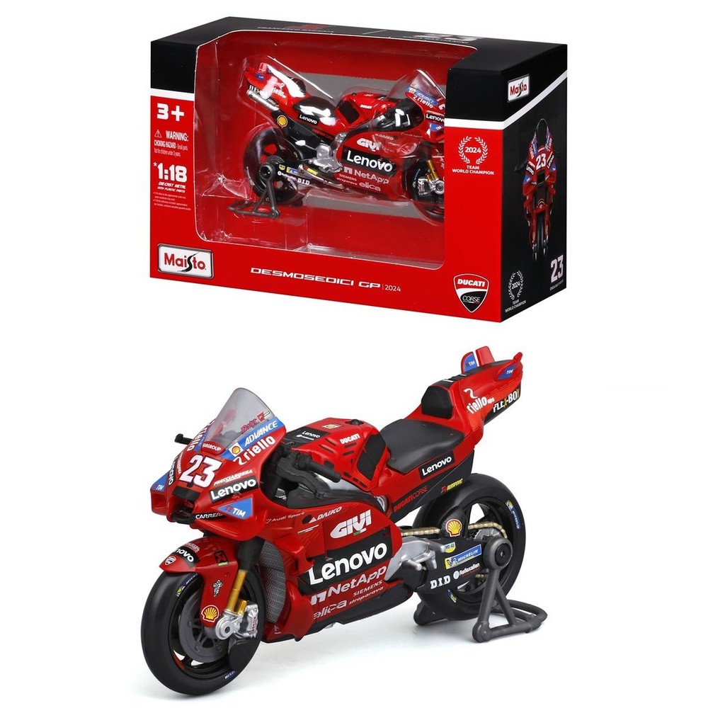 Ducati Desmosedici Lenovo Team - Enea Bastianini #23 - Moto GP 2024 - 1/18 - Maisto