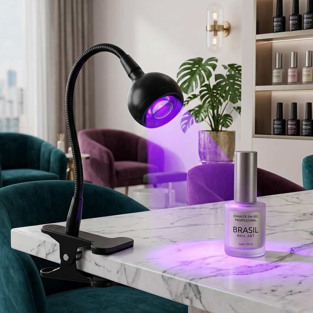 Lâmpada UV LED De Mesa Flexível Para Extensão De Cílios E Unhas Gel Secador Com Garra Reforçada