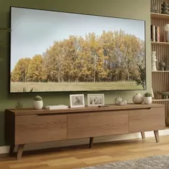 Rack para TV até 80 Polegadas 180 cm 2 Portas 1 Gaveta Rustic Nilo Madesa