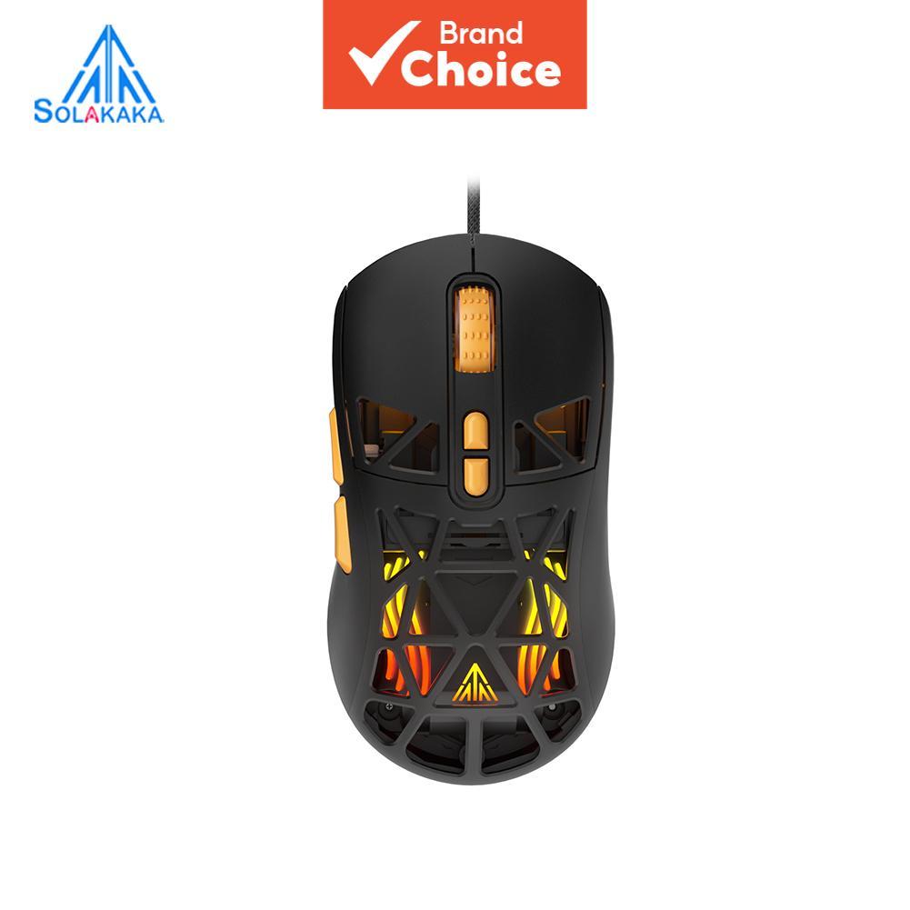 Rato de Jogos com Fio ULTRALEVE SOLAKAKA SM901 52g RGB 6 níveis de DPI Botões Personalizáveis Rato de Escritório
