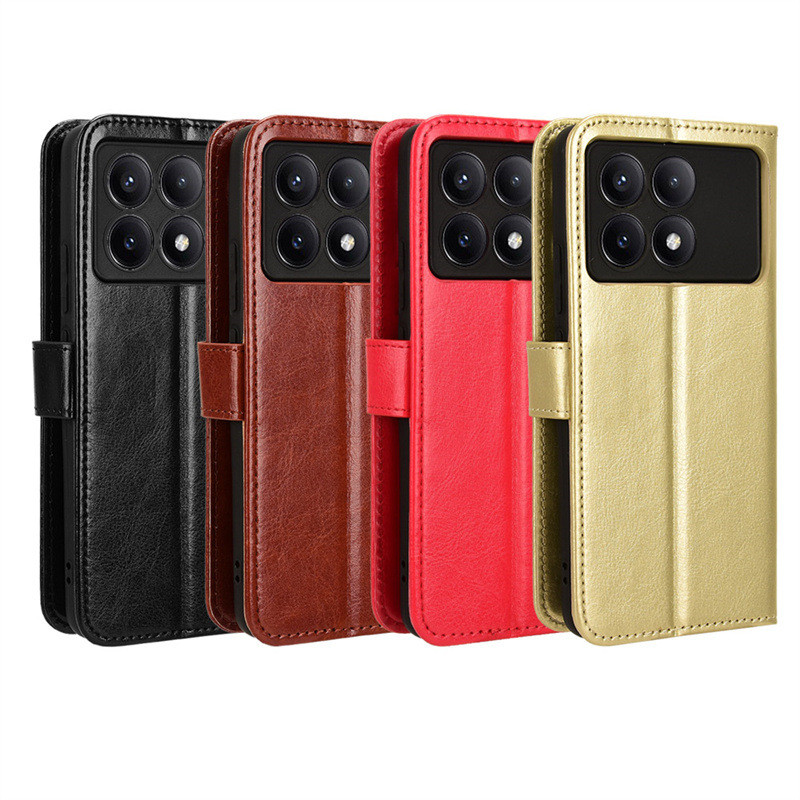 Adequado para Redmi K70E caso de telefone xiaomi Poco X6 Pro Flip couro caso car