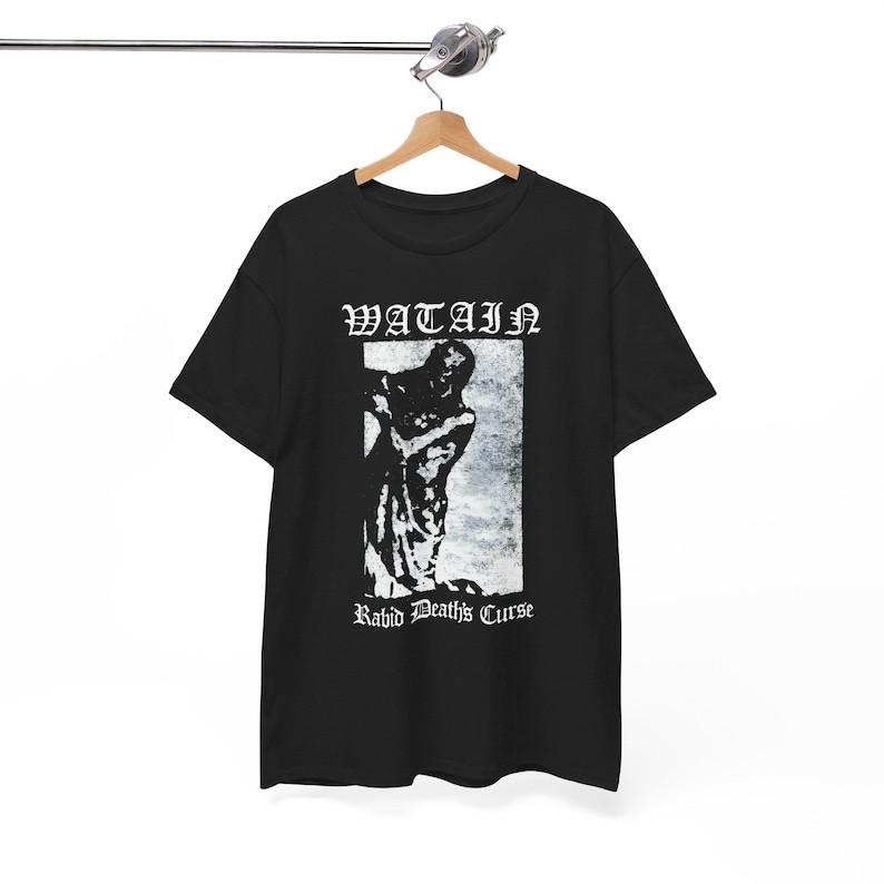 Music Soul Camiseta Unissex Watain Rabid Deaths Curse Black Metal Estampa Oculto Premium Estilosa Atemporal Moda Unde...