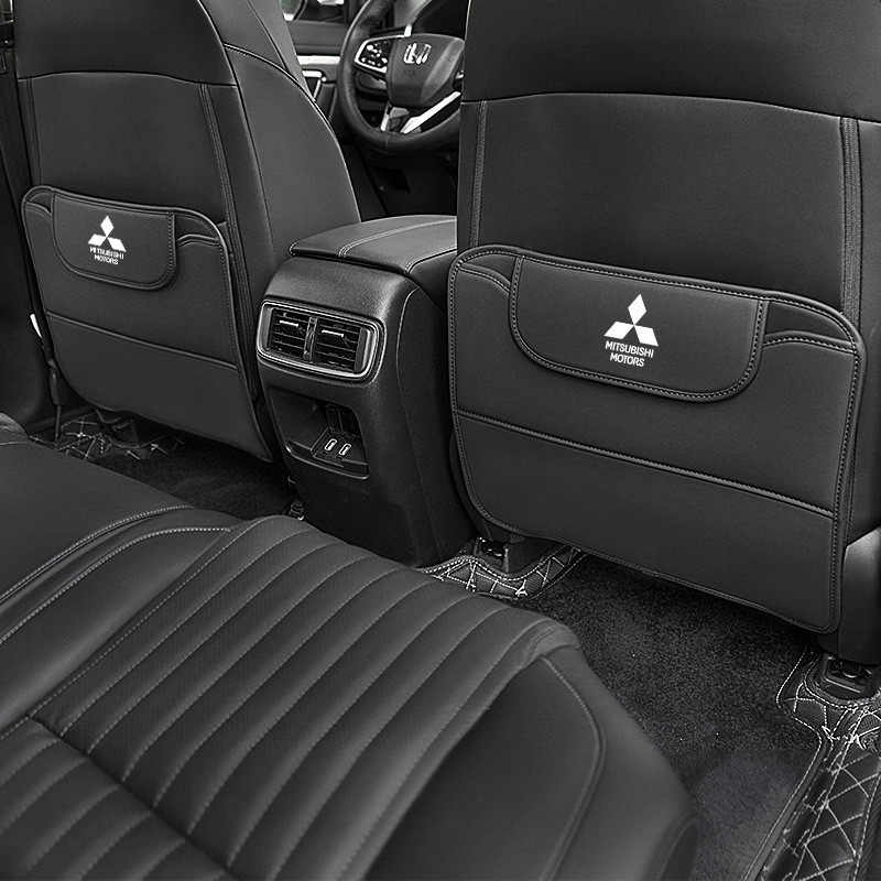 Capa Protetora de Encosto de Banco de Carro em Couro PU Anti-impacto para Mitsubishi Xpander Triton Lancer G4 ASX Outlan