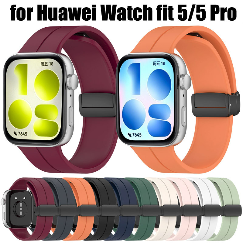 Pulseira De Silicone De Alta Qualidade Para Huawei Watch Fit 5 4 4 Pro 3 SmartWatch Esportiva Macia Acessórios De