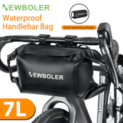NEWBOLER 7L Bolsa Para Guiador De Bicicleta De Grande Capacidade Portátil Tubo De Quadro Design De Abertura Dupla À Prov