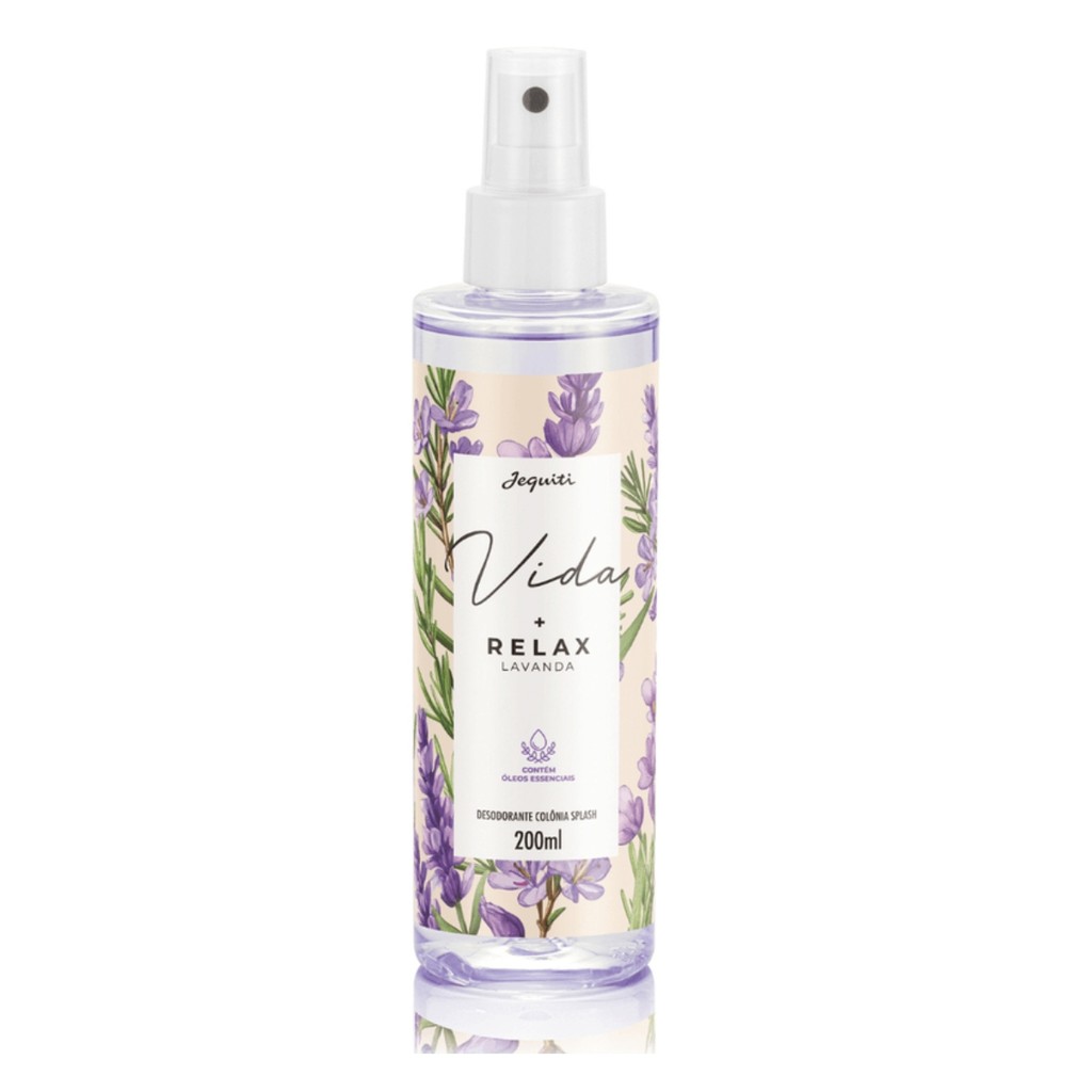 Colônia Splash Vida + Relax Lavanda,200 ml -Jequiti em Oferta na Shopee