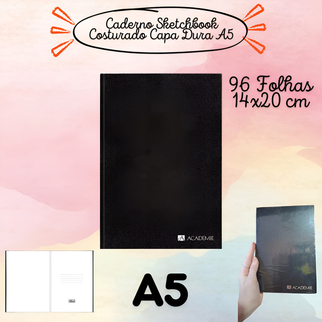 Caderno De Desenho Sketchbook A5 96 Folhas 90gr Peq- Tilibra