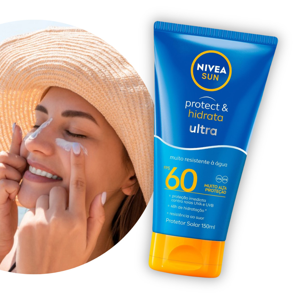 Nivea Sun Protetor Solar Proteção e Hidratação FPS60 150ml