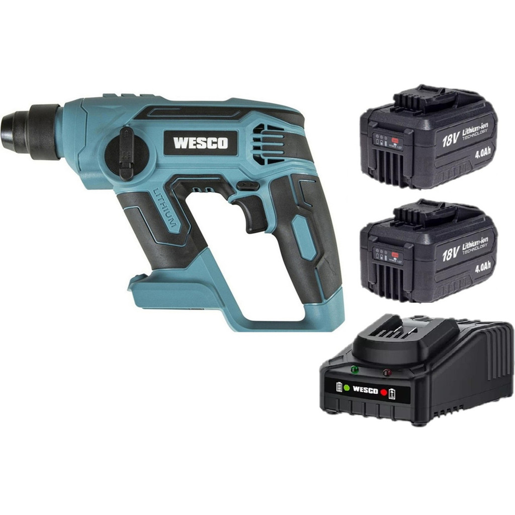 Martelete Perfurador 18v 2 Bat 4ah e Carreg Wesco WS2990.9