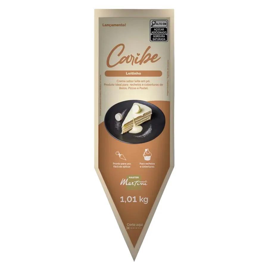 Recheio Leitinho Creme Bisnaga Caribe 1,01kg Master Martini em Oferta na Shopee
