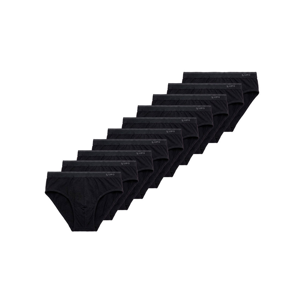 Kit com 10 Cuecas Slip Lupo 485-003