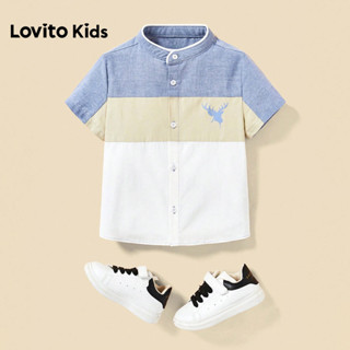 Lovito Kids Camisa Casual Botão Primavera/verão para Menino L168LD203 em Oferta na Shopee
