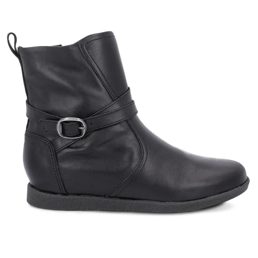 Bota Usaflex Feminina Em Couro Salto Embutido e Fivela AL2803 em Oferta na Shopee