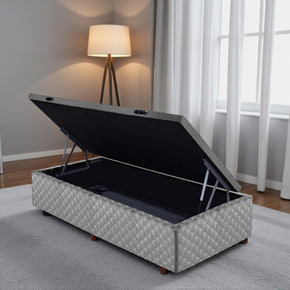 Base Box Baú 88cm Quadriculado Cristalflex