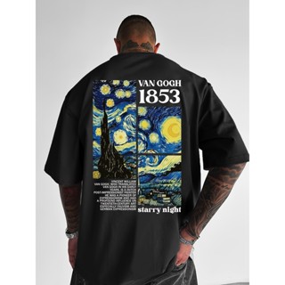 Camiseta Oversized Van Gogh Noite Estrelada 100% Algodão - Estilo Casual Verão Descrição em Oferta na Shopee