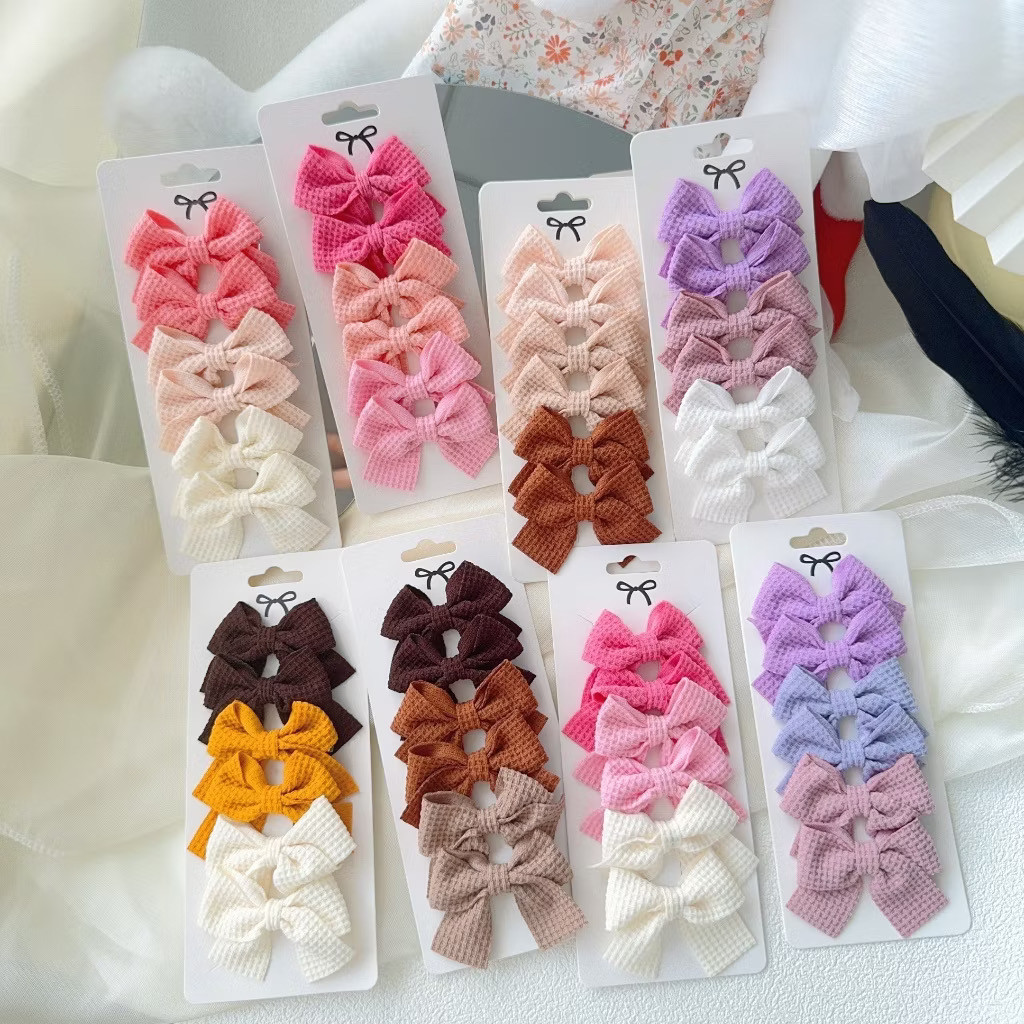 6 Peças De Grampos De Cabelo Com Laço Fofo Para Bebês | Estampados Frescos , Acessórios Ideais Meninas